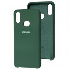Чехол для Samsung Galaxy A10s (A107) Silky Soft Touch сосновый зеленый 