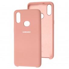 Чехол для Samsung Galaxy A10s (A107) Silky Soft Touch розовый pink