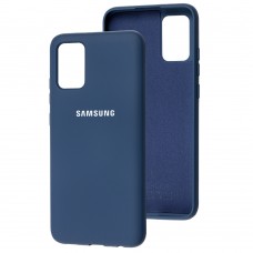 Чохол для Samsung Galaxy A02s (A025) Silicone Full темно-синій / midn blue