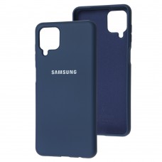 Чехол для Samsung Galaxy A12 (A125) Silicone Full темно-синий / midn blue