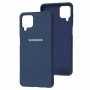 Чохол для Samsung Galaxy A12 (A125) Silicone Full темно-синій / midn blue