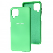 Чехол для Samsung Galaxy A12 (A125) Silicone Full мятно-зеленый