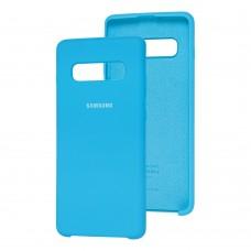 Чехол для Samsung Galaxy S10+ (G975) Silky Soft Touch "голубой"
