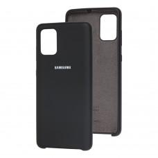 Чехол для Samsung Galaxy A71 (A715) Silky Soft Touch "черный"