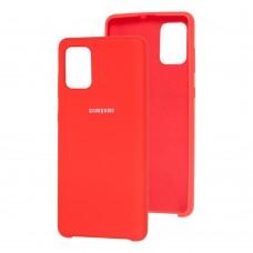 Чехол для Samsung Galaxy A71 (A715) Silky Soft Touch "красный"