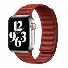 Ремешок для Apple Watch 42/44mm Leather Link красный