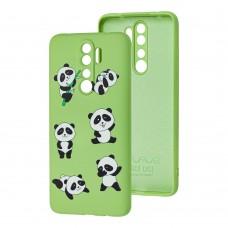 Чехол для Xiaomi Redmi Note 8 Pro Wave Fancy lovely panda / mint gum