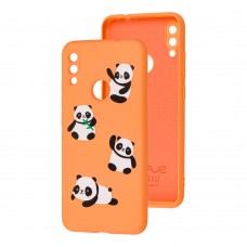 Чехол для Xiaomi Redmi Note 7 Wave Fancy panda / peach