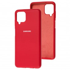 Чехол для Samsung Galaxy A12 (A125) Silicone Full красный / rose red