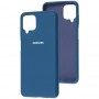 Чехол для Samsung Galaxy A12 (A125) Silicone Full синий / navy blue