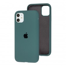 Чохол для iPhone 11 Silicone Full camouflage green