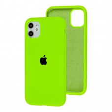 Чохол для iPhone 11 Silicone Full lime green