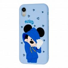 Чехол 3D для iPhone Xr Disney Mickey Mouse sky blue