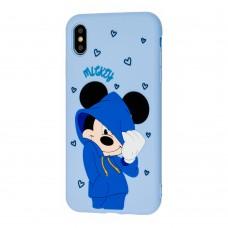 Чехол 3D для iPhone Xs Max Disney Mickey Mouse sky blue