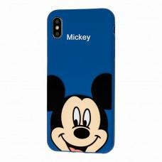 Чехол 3D для iPhone X / Xs Disney Mickey Mouse синий