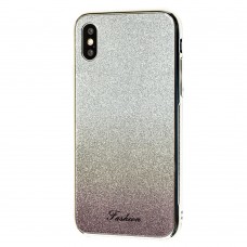 Чохол для iPhone X/Xs Ambre Fashion сріблястий/чорний