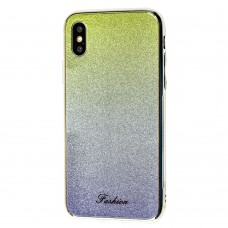 Чехол для iPhone X / Xs Ambre Fashion лимонно / серебристый