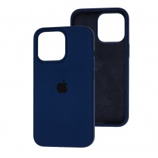Чехол для iPhone 13 Pro Silicone Full синий / deep navy 