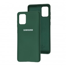 Чехол для Samsung Galaxy A71 (A715) Silicone Full зеленый / dark green