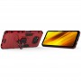 Чохол для Xiaomi Poco X3 / X3 Pro Transformer Ring удароміцний з кільцем червоний