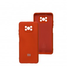 Чехол для Xiaomi Poco X3 Silicone Full camera красный