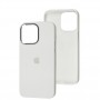 Чохол для iPhone 14 Pro Max New silicone Metal Buttons white