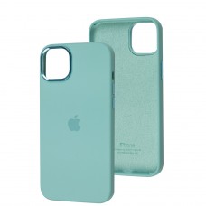 Чехол для iPhone 14 Plus New silicone case ice blue