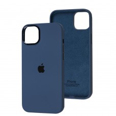 Чехол для iPhone 14 Plus New silicone case navy blue
