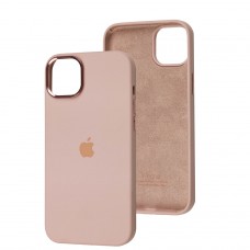 Чехол для iPhone 14 Plus New silicone case pink sand