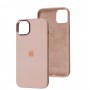 Чохол для iPhone 14 Plus New silicone case pink sand