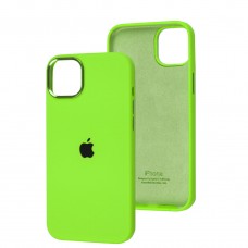 Чехол для iPhone 14 Plus New silicone case shiny green