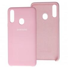 Чехол для Samsung Galaxy A20s (A207) Silky Soft Touch "светло-розовый"