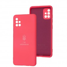 Чохол для Samsung Galaxy A51 (A515) Silicone Full Тризуб рожевий / barbie pink