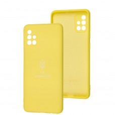 Чохол для Samsung Galaxy A51 (A515) Silicone Full Тризуб жовтий