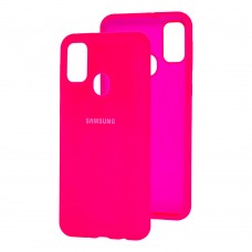 Чехол для Samsung Galaxy M21 / M30s Silicone Full розовый / neon