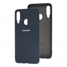 Чехол для Samsung Galaxy A20s (A207) Silicone Full темно-синий