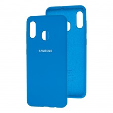 Чохол для Samsung Galaxy A20/A30 Silicone Full блакитний