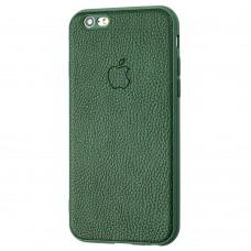 Чехол для iPhone 6 / 6s Leather cover зеленый