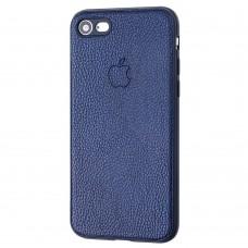 Чехол для iPhone 7 / 8 Leather cover синий