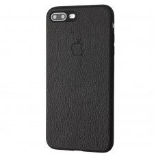 Чехол для iPhone 7 Plus / 8 Plus Leather cover черный
