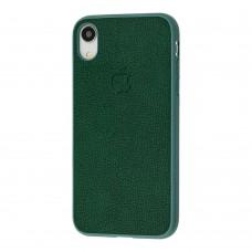 Чохол для iPhone Xr Leather cover зелений