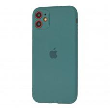 Чехол для iPhone 11 Silicone Slim Full сосновый зеленый