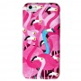 Чехол для iPhone 6 розовый фламинго