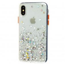 Чехол для iPhone X / Xs Glitter Bling прозрачный