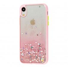 Чехол для iPhone Xr Glitter Bling розовый