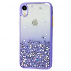 Чехол для iPhone Xr Glitter Bling сиреневый
