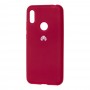Чохол для Huawei Y6 2019 Silicone Full рожево-червоний