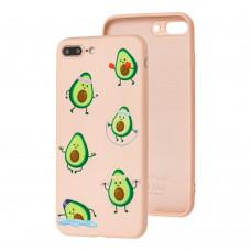 Чехол для iPhone 7 Plus / 8 Plus Wave Fancy sports avocado / pink sand
