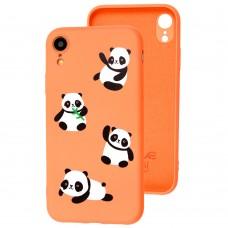 Чехол для iPhone Xr Wave Fancy panda / peach