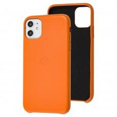 Чохол для iPhone 11 Leather Ahimsa помаранчевий